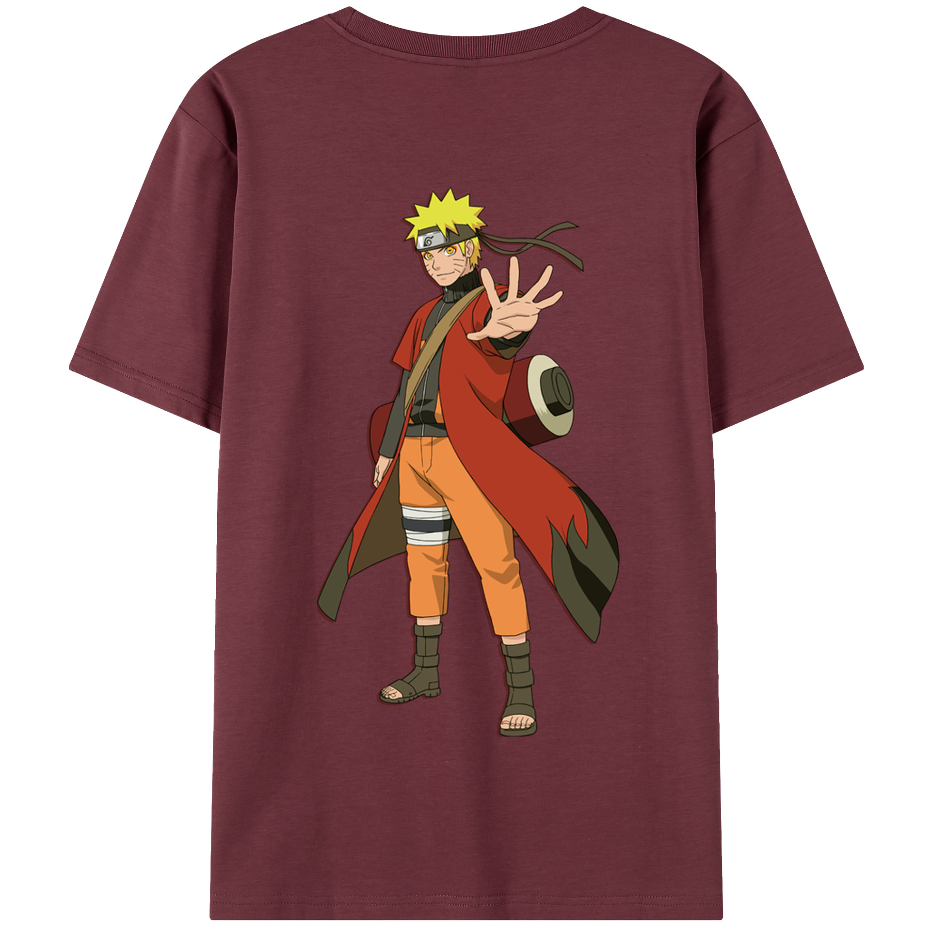 （画像用） NARUTO -ナルト- うずまき ナルト Uzumaki Naruto 綿100％半袖Tシャツ（背面プリント）